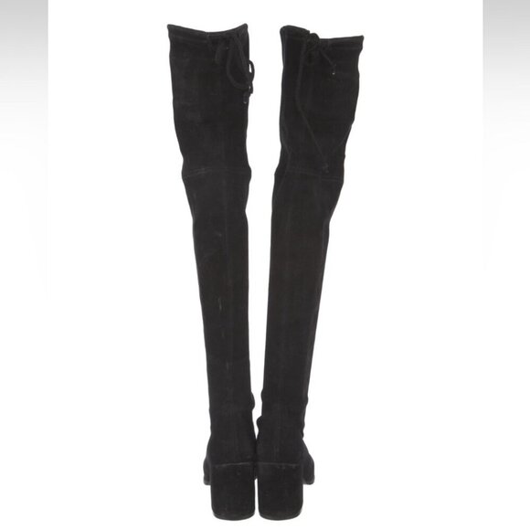 Stuart Weitzman Tieland Over The Knee Boot Black Suede size 5 - Picture 6 of 12